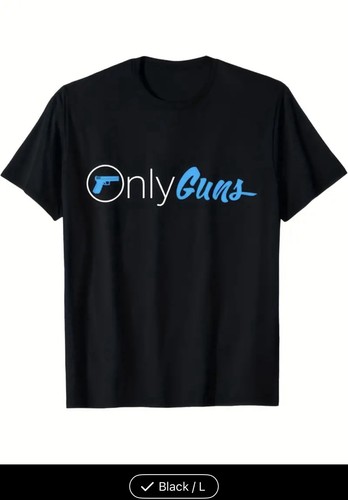 Maglietta onlyguns funny gun - maglietta,